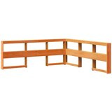  Krevet s policama s uzglavljem 2 pcs Vosak smeđa 200 x 200 cm | shoptok.hr
