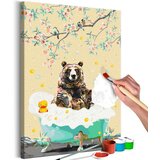  Slika za samostalno slikanje - Bathing Bear 40x60 Cijene