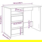 vidaXL Pisalna miza starinski les 102x50x75 cm inženirski les | Shoptok.si