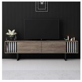 Hanah home TV komoda Chrome Line, 180x48x30 cm, Smeđa-Crna | Eponuda.ba