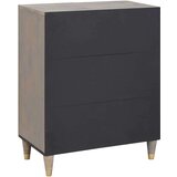 vidaXL Kreveta Siva i zlatna 60 x 33.5 x 75 cm Čvrsto drvo manga | shoptok.hr