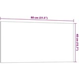 vidaXL Zidna magnetna ploča crna 80x40 cm od kaljenog stakla | shoptok.hr