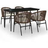  5-dijelni vrtni blagovaonski set smeđi | shoptok.hr