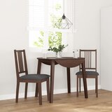 vidaXL Jedilni stoli z blazinami 2 kosa Brown Solid Wood Rubber Cene