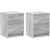 vidaXL Nočne omarice 2 kosa z 2 predaloma sive sonoma 40x36x50 cm, (5000298715) Cene