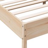  Posteljni okvir z vzglavjem 140x190 cm trdna borovina | Shoptok.si