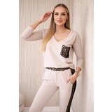 Kesi Set with beige panther motif Kesi Set with beige panther motif Slike