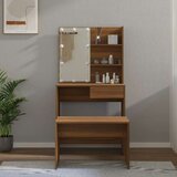  Set toaletnog stolića LED boja hrasta od konstruiranog drva | shoptok.hr