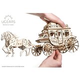  3d drvena mehanička puzzle - Poštanska kočija | ePonuda.com