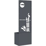 vidaXL Vrtni Sadič s Dekorativnom Pločom Antracit 50 x 140 cm | shoptok.hr