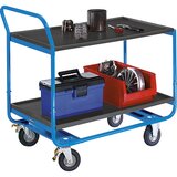 eurokraft pro transportni voziček, nosilnost 150 kg, 2 nakladalni površini z robnikom, kolesa z zračnico | Shoptok.si