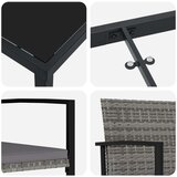  3-dijelni set za vrtno blagovanje siva poli ratan | shoptok.hr