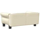  Krevet za pse krem 70 x 45 x 30 cm od umjetne kože | shoptok.hr