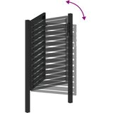  Vrtna vrata s mogućnošću zaključavanja crna 100x120 cm aluminijska | shoptok.hr