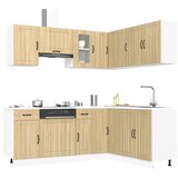 vidaXL 11 kosov kuhinjska omarica Lucca sonoma hrast inženirski les, (21703772) | Shoptok.si