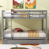 Möbrio Dvoposteljna postelja 2x140x200cm z osvetlitvijo Gigogne 90x190cm - z ograjo in stopnicami - siva, (22060399) | Shoptok.si