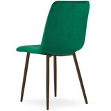 Lava stolica - zeleni baršun / noge od oraha x 2 | shoptok.hr