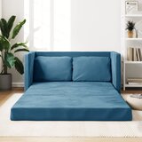 vidaXL Podni kauč na razvlačenje 2-u-1 plavi 122x204x55 cm baršunasti Cijene