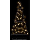  Metalna božićna jelka KUOPIO 125 cm Topla bijela - 125 cm Crna s LED svjetlima | shoptok.hr