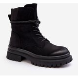 Kesi Women's Trapper ankle boots with a thick sole, black Narelona | shoptok.hr