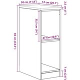 vidaXL Garažni ormar za odlaganje 30x51x85 cm masivne borovine | shoptok.hr