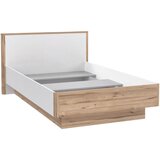 XORA postelja 120 cm x 200 cm , leseni material bela, barve hrasta | Shoptok.si