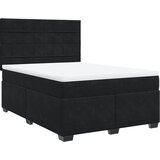 vidaXL Box spring postelja z vzmetnico črna 140x200 cm žamet, (21306490) | Shoptok.si