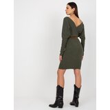 Och Bella Dress-TW-SK-BE-BQ183.19-khaki | Shoptok.si