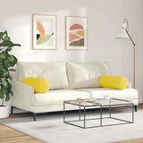  Valjkasti jastučići 2 pcs Svijetlo žuta Ø 25 x 70 cm tkanina | Eponuda.com