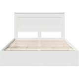  Krevet s od storage Bijelo 160 x 200 cm Konstruirano drvo Slike