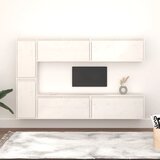 TV ormarići 6 kom bijeli od masivne borovine | shoptok.hr