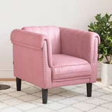  Fotelja ružičasta baršunasta