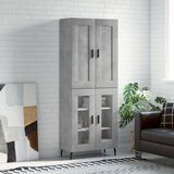  Visoka komoda siva betona 69,5x34x180 cm od konstruiranog drva Slike