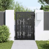  Vrtna vrata 85 x 150 cm Crna Može se zaključati | shoptok.hr