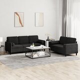 vidaXL 2-dijelni set sofa s jastucima crni baršunasti Cijene