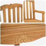  Vrtna stolica 2 pcs Prirodna 58 x 60 x 93 cm Čvrsto teak drvo | shoptok.hr