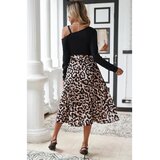 Fenzy Midi Haljina S Uzorkom Leoparda, Crna | shoptok.hr