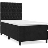 Box spring krevet s madracem crni 100x200 cm baršunasti | shoptok.hr