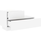  Noćni ormarić s LED svjetlima bijeli 70 x 36 x 40,5 cm | Eponuda.com