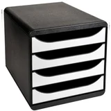 Predalnik T-Office Set, 4 predali, črn