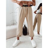 DStreet Spodnie damskie materiałowe LARA kamelowe | Shoptok.si