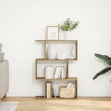 Pregrada / regal za knjige 3 razina hrast 70x24x97 cm drveni Smeđa | shoptok.hr