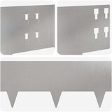  Ograda oko Travnjaka 20 pcs 100 x 20 cm Čelik Srebrna | Eponuda.com