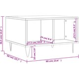  Stolić za kavu boja betona 60x50x36,5 cm konstruirano drvo | shoptok.hr