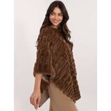 Wool Fashion Italia Poncho-AT-PN-2347.16-brown | Shoptok.si
