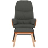  Stolica za ljuljanje s osloncem za noge od tkanine tamnosiva | shoptok.hr