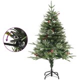  Osvijetljeno božićno drvce sa šiškama zeleno 120 cm PVC i PE | shoptok.hr
