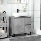 vidaXL Kopalniška omarica za umivalnik Betonska siva 65x33x60 cm | Shoptok.si