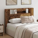  Krevetna ploča s LED-om Zidne Staro drvo 140 x 16 5 x 103 5 cm - Staro drvo 140 cm | shoptok.hr