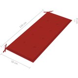  Zložljiva vrtna klop z blazino 118 cm bambus, (20803963) | Shoptok.si